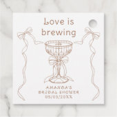 愛が育まれています 手描きの結婚前お茶会 フェイバータグ (裏面)