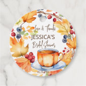 愛が育まれています 秋のブライダルシャワー 感謝の気持ちを伝えるギフト フェイバータグ (正面)