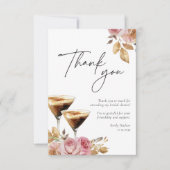 愛が育まれているエレガントなブライズシャワー サンキューカード (正面)