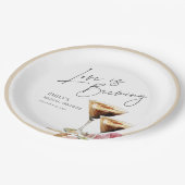 愛が育まれているエレガントなブライズシャワー ペーパープレート (アングル)