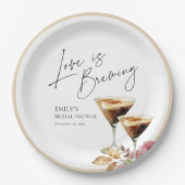 愛が育まれているエレガントなブライズシャワー ペーパープレート (正面)
