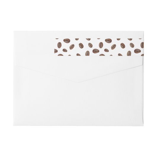 愛が育まれているシャワーのコーヒー豆の返送先住所 ラップアラウンドラベル (裏面)