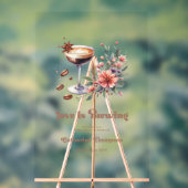 "愛が育まれている" ブライダルシャワーのウェルカム アクリルサイン (ニュートラル)