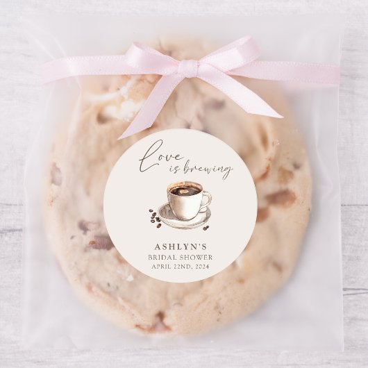 愛が育まれている ブライダルシャワーステッカー ラウンドシール