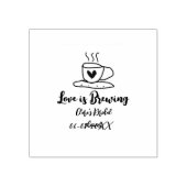 愛が育まれている ブラウン ブルー ブライダル シャワー 名前を追加 ラバースタンプ (インプリント)