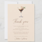 愛が育まれるエスプレッソマティーニ ブライダルシャワー サンキューカード