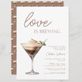 愛が育まれるエスプレッソマティーニ ブライダルシャワー 招待状