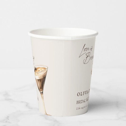 愛が育まれるエスプレッソマティーニ ブライダルシャワー 紙コップ (右)