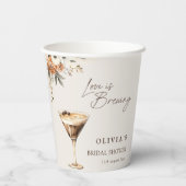 愛が育まれるエスプレッソマティーニ ブライダルシャワー 紙コップ (裏面)