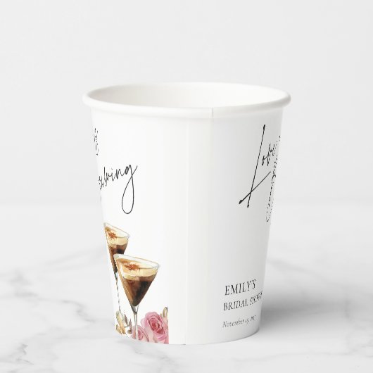 愛が育まれるエスプレッソ エレガントなブライズシャワー 紙コップ (右)