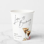 愛が育まれるエスプレッソ エレガント ブライダルシャワー 紙コップ (裏面)