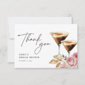 愛が育まれるエレガントなブライズシャワー サンキューカード (正面)