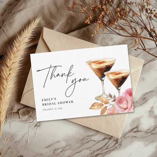 愛が育まれるエレガントなブライズシャワー サンキューカード