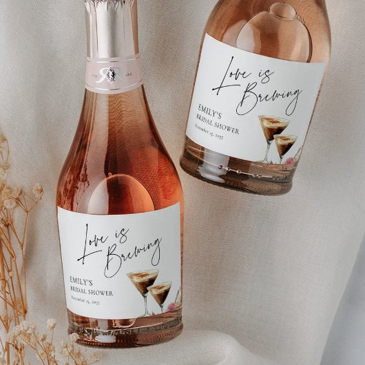 愛が育まれるエレガントなブライズシャワー スパークリングワインラベル