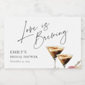 愛が育まれるエレガントなブライズシャワー スパークリングワインラベル (シングルラベル)