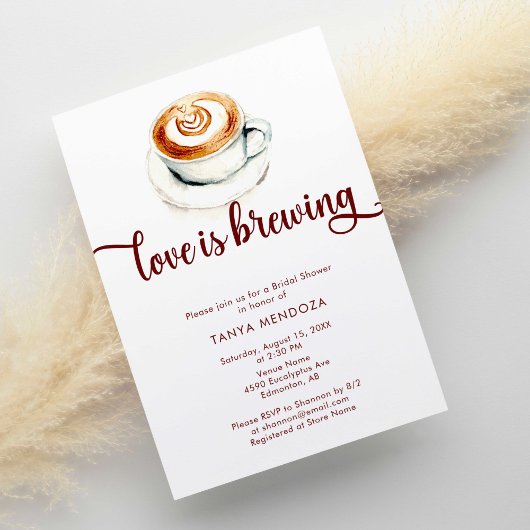 愛が育まれるテラコッタ ブライダルシャワー ボーホー 招待状