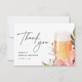 愛が育まれるビア ブライズシャワー サンキューカード (正面)