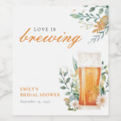 愛が育まれるビア ブライダルシャワー ワインラベル (シングルラベル)