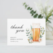 愛が育まれるビール ブライダルシャワー サンキューカード (スタンド正面)
