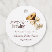 愛が育まれるボ エスプレッソ マーティニ ブライダルシャワー フェイバータグ (正面)