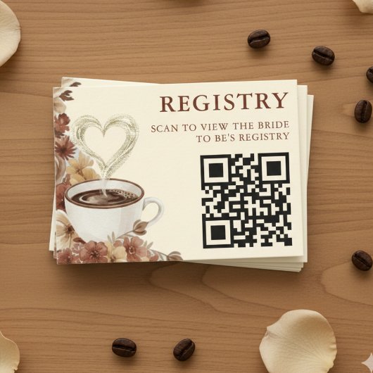 愛が育まれる花のコーヒーQRコード登録 エンクロージャーカード