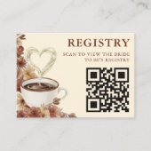愛が育まれる花のコーヒーQRコード登録 エンクロージャーカード (正面)