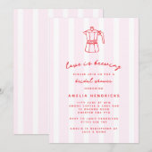 愛が育まれる イタリアンプレス ドゥードル ブライダルシャワー 招待状 (正面/裏面)