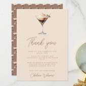 愛が育まれる エスプレッソマティーニ ブライダルシャワー サンキューカード