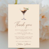 愛が育まれる エスプレッソマティーニ ブライダルシャワー サンキューカード