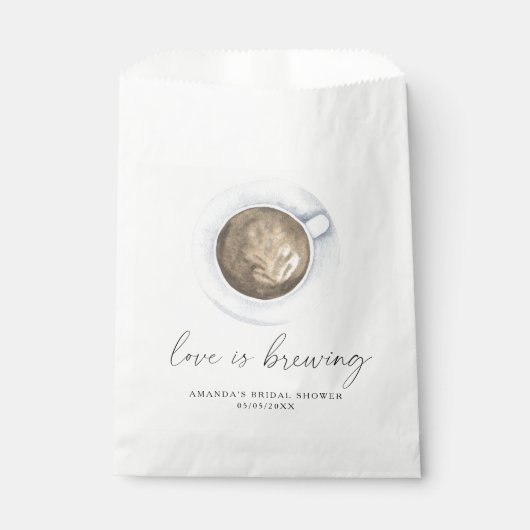 愛が育まれる コーヒー ブライダルシャワー フェイバーバッグ (正面)