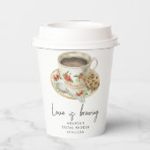 愛が育まれる コーヒー ブライダルシャワー 紙コップ (裏面)