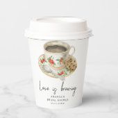 愛が育まれる コーヒー ブライダルシャワー 紙コップ (正面)