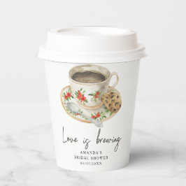 愛が育まれる コーヒー ブライダルシャワー 紙コップ