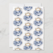 愛が育まれる チャイニーズ・ブルーの ブライダルシャワー 招待状 (裏面)