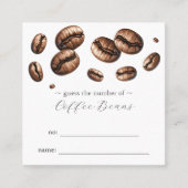愛が育まれる ブライダルシャワーのゲーム　豆当てゲーム スクエア名刺 (正面)