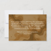 愛が育まれる ブライダルシャワーの感謝カード サンキューカード (正面)