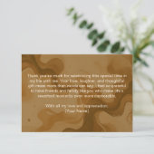 愛が育まれる ブライダルシャワーの感謝カード サンキューカード (スタンド正面)