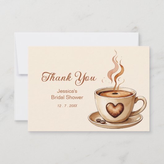 愛が育まれる ブライダルシャワーの感謝カード サンキューカード (裏面)