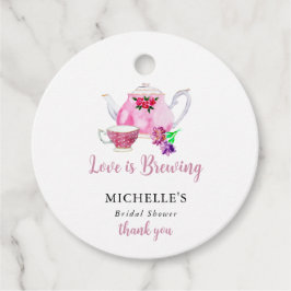 愛が育まれる ブライダルシャワーティーパーティー フェイバータグ