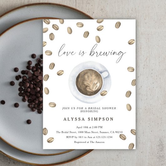 愛が育まれる ブライダルシャワー 招待状