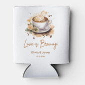 愛が育まれる ブラウンコーヒー ブライダルシャワー ウェディング 缶クーラー (正面)