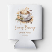 愛が育まれる ブラウンコーヒー ブライダルシャワー ウェディング 缶クーラー (裏面)