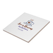 愛が育まれる ブラウン×ブルーのウェディングシャワー〈お名前追加可〉 タイル (側面)