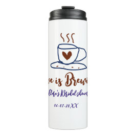 愛が育まれる ブラウン×ブルーのウェディングシャワー〈お名前追加可〉 タンブラー