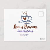 愛が育まれる ブラウン×ブルーのウェディングシャワー〈お名前追加可〉 ポストカード (裏面)