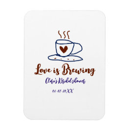 愛が育まれる ブラウン×ブルーのウェディングシャワー〈お名前追加可〉 マグネット