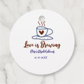 愛が育まれる ブラウン×ブルーのウェディングシャワー〈名前〉 フェイバータグ (裏面)