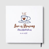 愛が育まれる ブラウン ブルー ブライダル シャワー 名前を追加 ゲストブック (裏面)