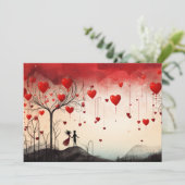 愛が育む：手紙を書こう - バレンタインカード シーズンカード (スタンド正面)