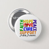 愛が自閉症治療を願う 缶バッジ (正面&裏面)